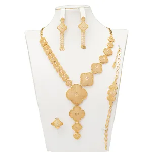 Simple Jewelry Set Luxury Rings for Women Jewelry Gold Plated Set Fashion Necklace 2023 Trendy