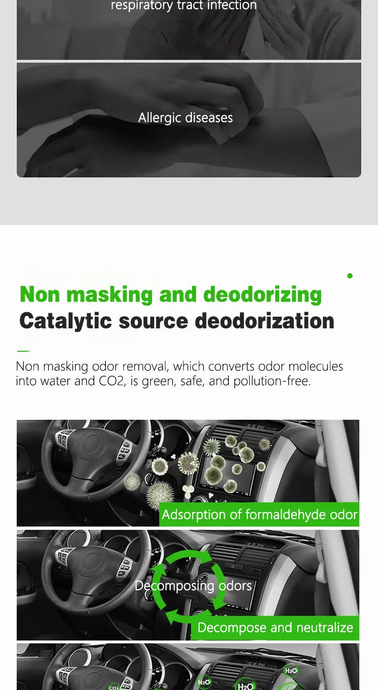 Luxury Car Air Freshener Deodorizer Fresh Scent Car Anti Bacteria Spray