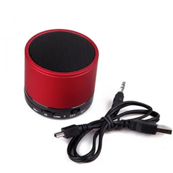 Christmas gift metal mini portable wireless sound speaker with Mic TF card FM radio AUX MP3 music play
