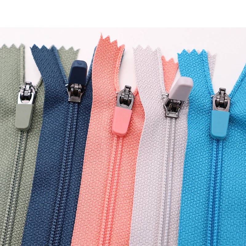 Semiauto Lock Rubber Puller Small Nylon Zipper 35 Reversible