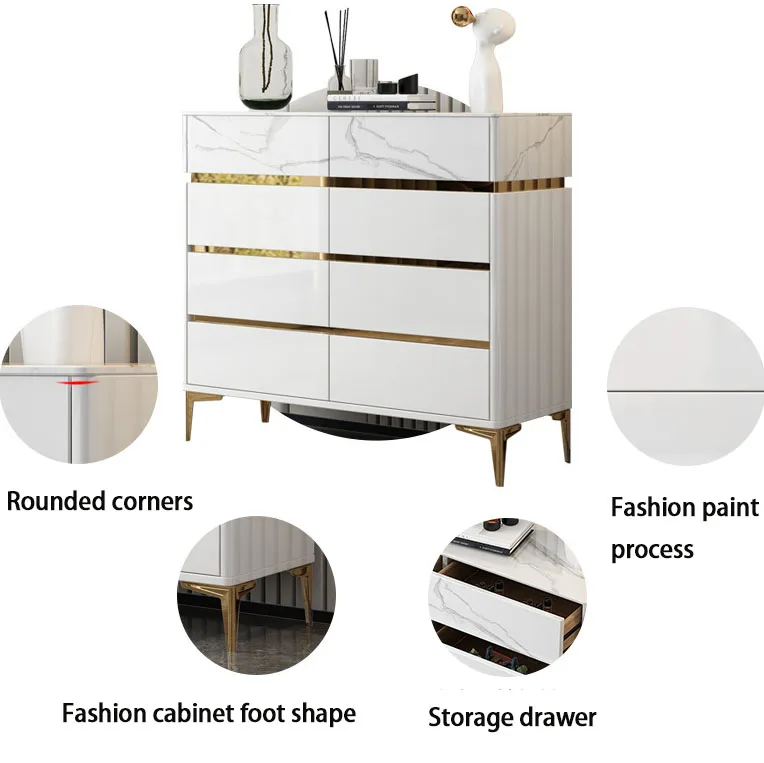Luxury Modern Wooden Drawers Storage Chest Of Drawers For