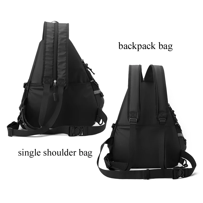 Custom Logo High Quality Waterproof Men's Chest Bag Single Shoulder Pack Convertible Backpack for Outdoor