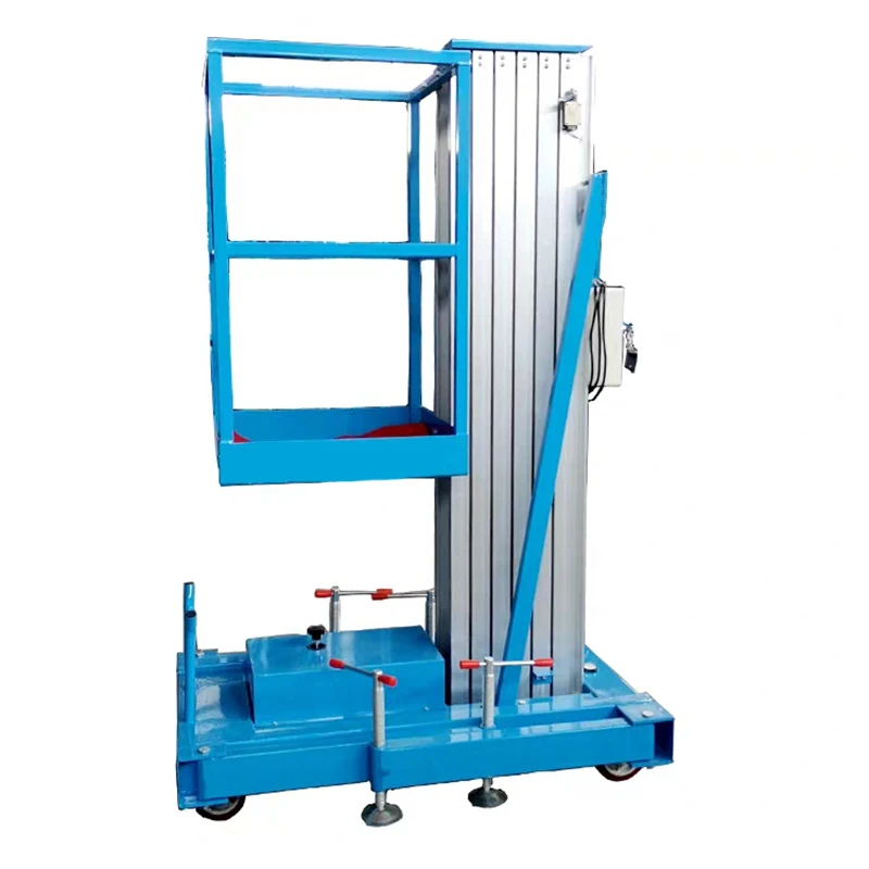 10 M 8m 6 Meter Single Mast Aluminum Alloy Man Lift Convenient and Easy to Carry Lift Platform with CE ISO