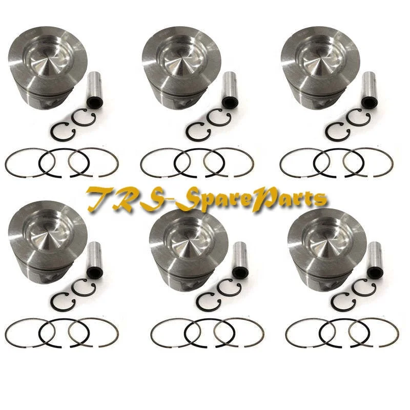 6sets 3803965 3801542 3803624 3803154 PISTON, CLIPS, PIN & RINGS 
