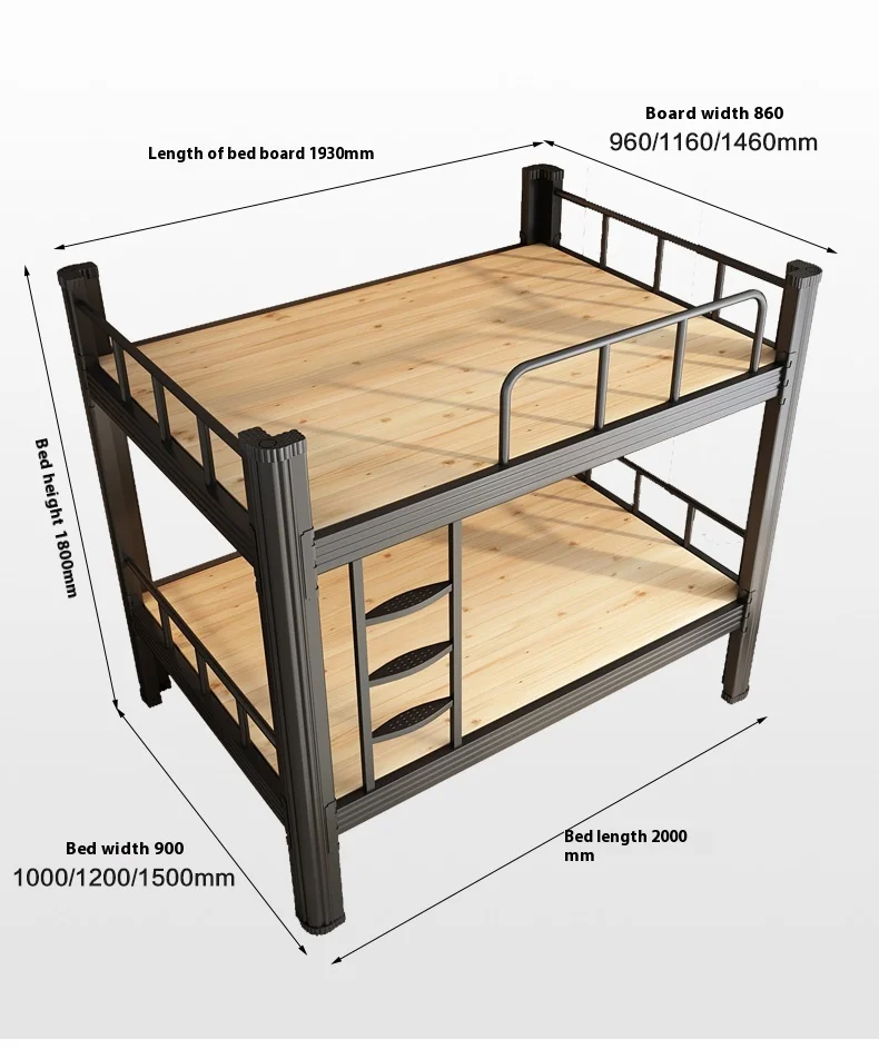 Product Introduction: Reinforced Structure Metal Steel Bunk Bed with Sturdy Frame for Teens Adults and School Dormitory
