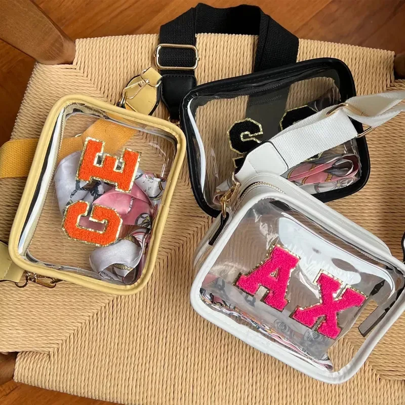 In Stock Rts Pvc Clear Stadium Bag Crossbody Handbag For Women Girls