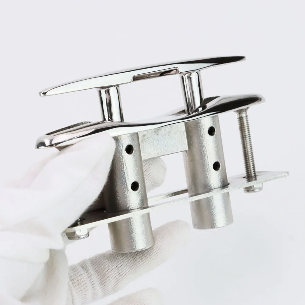 Most Popular Marine Hardware Mooring Cleat Stainless Steel Cable Dual Cleat Marine Hatch Cover Cleat