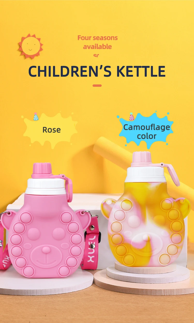 Best Kids Water Bottle For Drink 470ml/16.5oz Leak Proof Flask Food