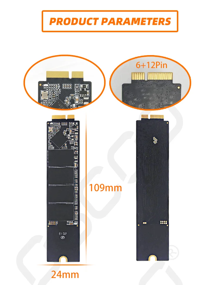 OSCOO Disco Duros SSD Replacement for Macbook Air 13 A1369 2011 A1370 2010 High Speed 256GB Hard Disk Drives