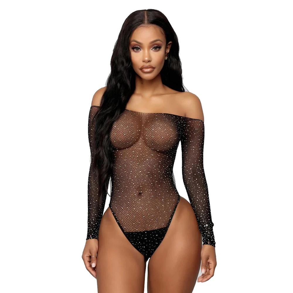 dropshipping sexy fishnet lingerie hot transparent