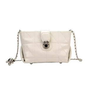 Luxury Designer Mini Bags High Quality PU Diamond Check Pattern Fashionable Winter Shoulder Chain for Ladies Wholesale Zipper