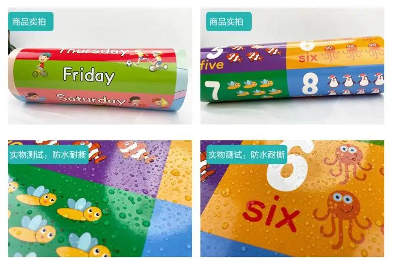 product keybaby educational poster early laminated learning charts classroom decorations preschool wall posters for kids printing-9