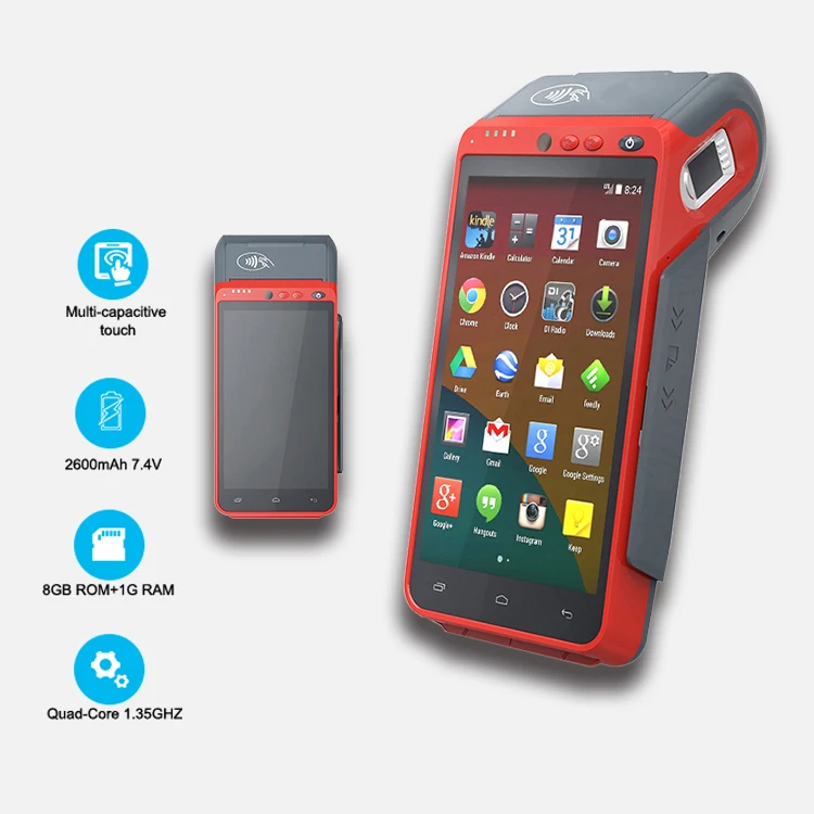 All in One Handheld Android Pos Terminal With 58mm Printer for Order Service Z100