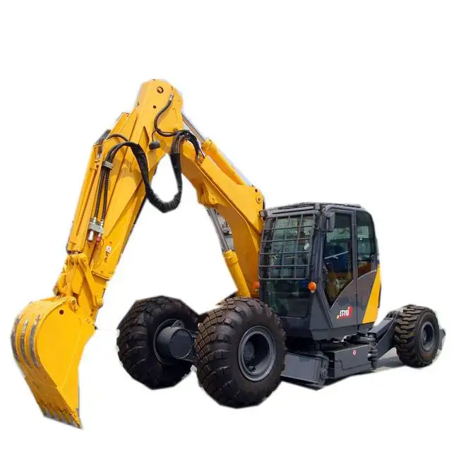 ET110 Mini Excavator with 8800mm Digging Height & Wheel Type