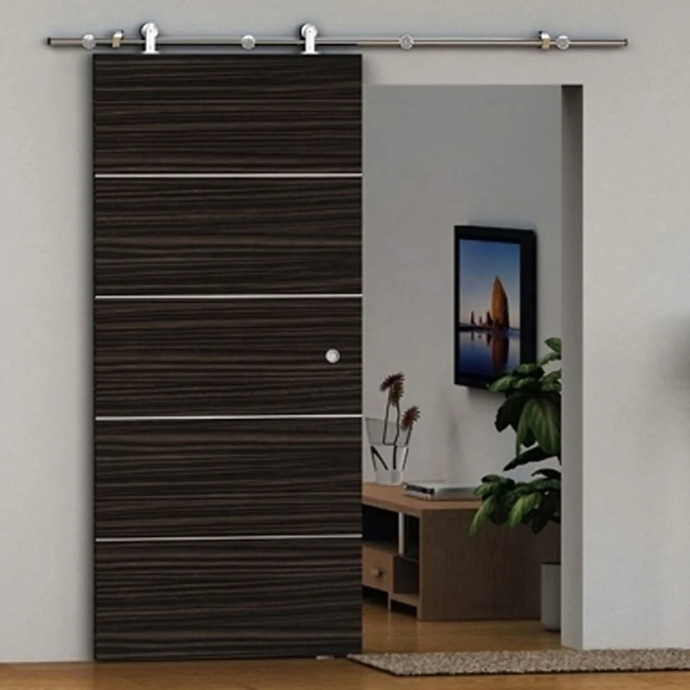 Latest Design Solid Wood Sliding Barn Door External Sliding Door