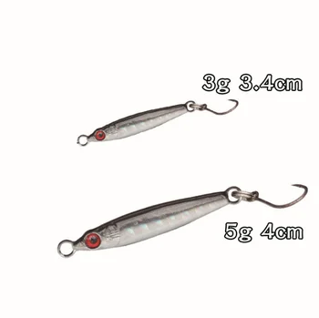 Cheery Mini Jig Fishing Lure 3G 5G Spinnerbait Spoon Small Metal Ice Fishing Jigs for Trout Bass Made of Durable Silicone – Soft Lure – view 3