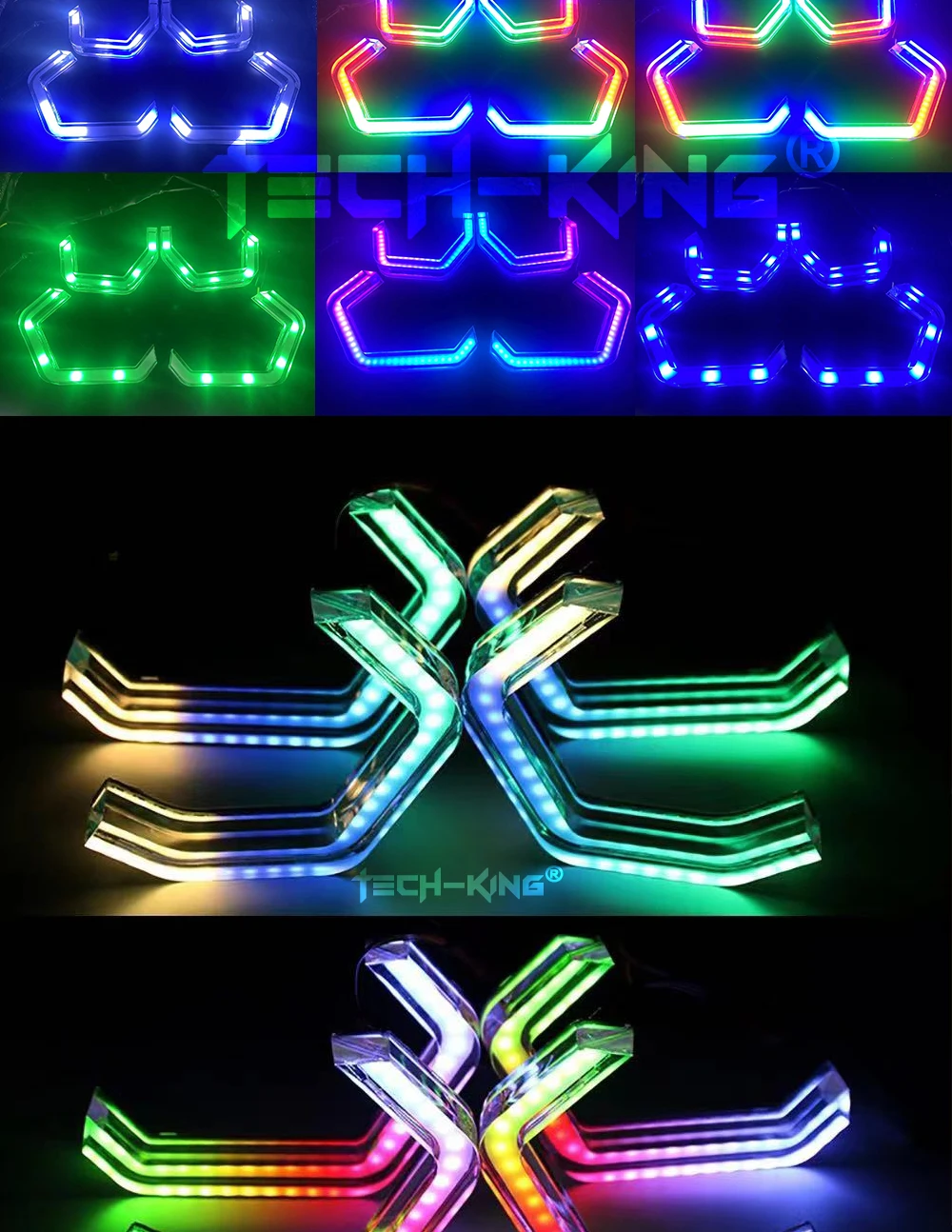 Car RGBW Chasing Iconic LED Angel Eye M4 for E90 F30 Car Lights Decoration Acrylic 3D LED Angel Marker Eye Control