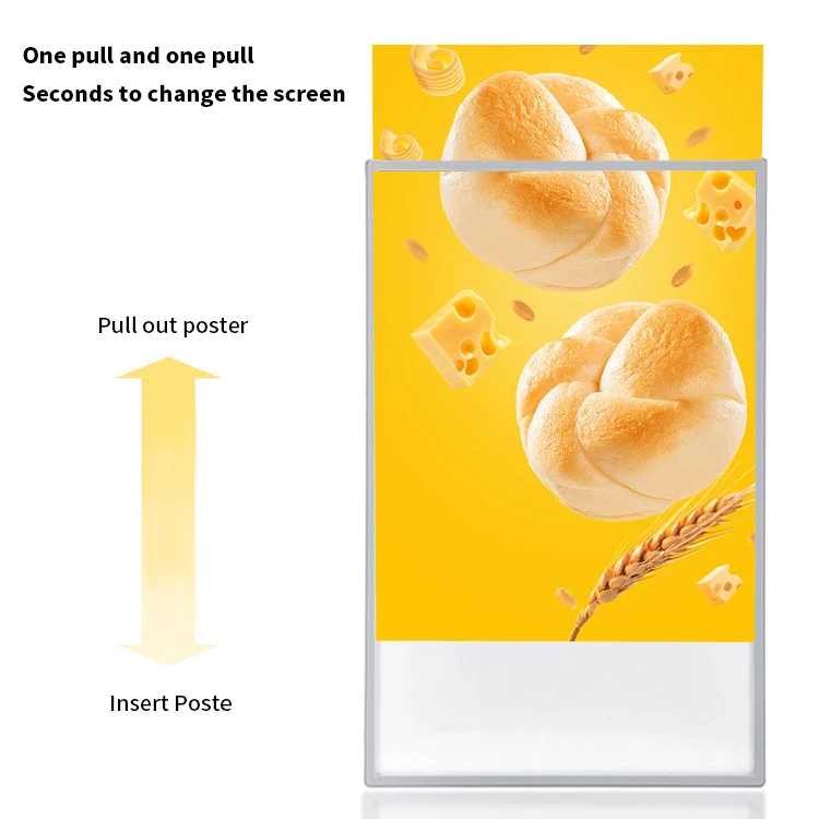 75*120CM Ultra-thin LED Light Box Restaurant Menu Board Temper Glass Led Tempered Film Aluminum Alloy Frame
