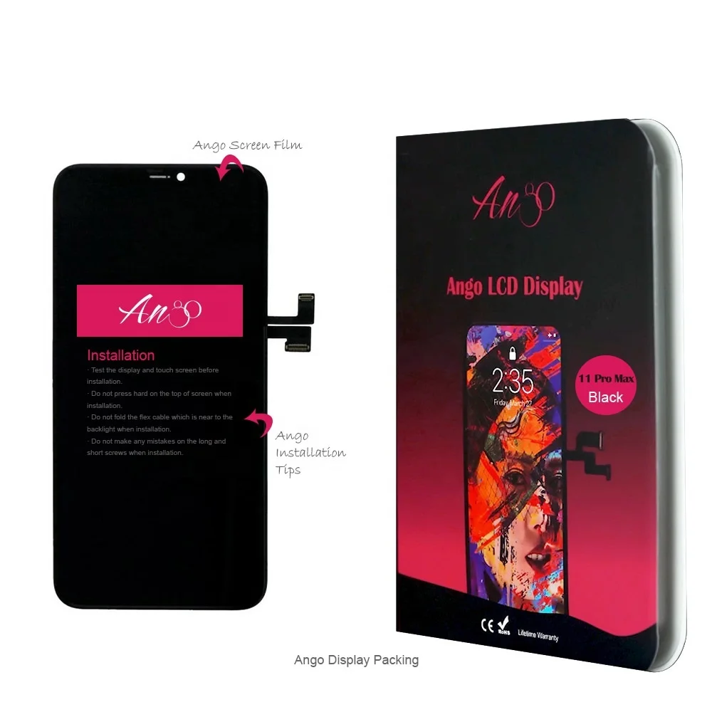 Ango LCD Screen Assembly for iPhone XR Black