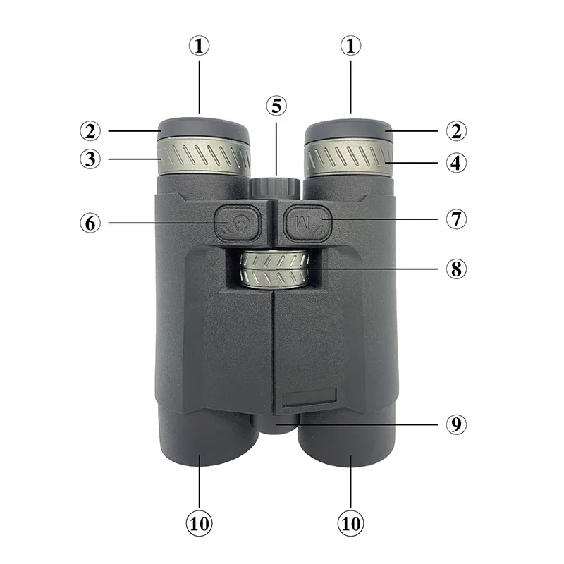 China Rangefinder Binoculars 10x42 IPX6 Shell 3000 Yards Long Distance Laser 3km Binoculars Built Rangefinder for Tree