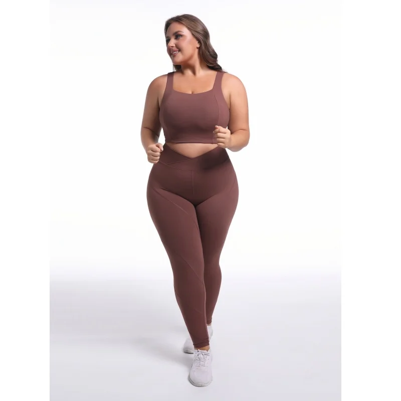 product 2024 custom plus size 2 piece workout yoga sets fitness women gym clothing sports bra high waist legging tracksuits yoga outfits-57