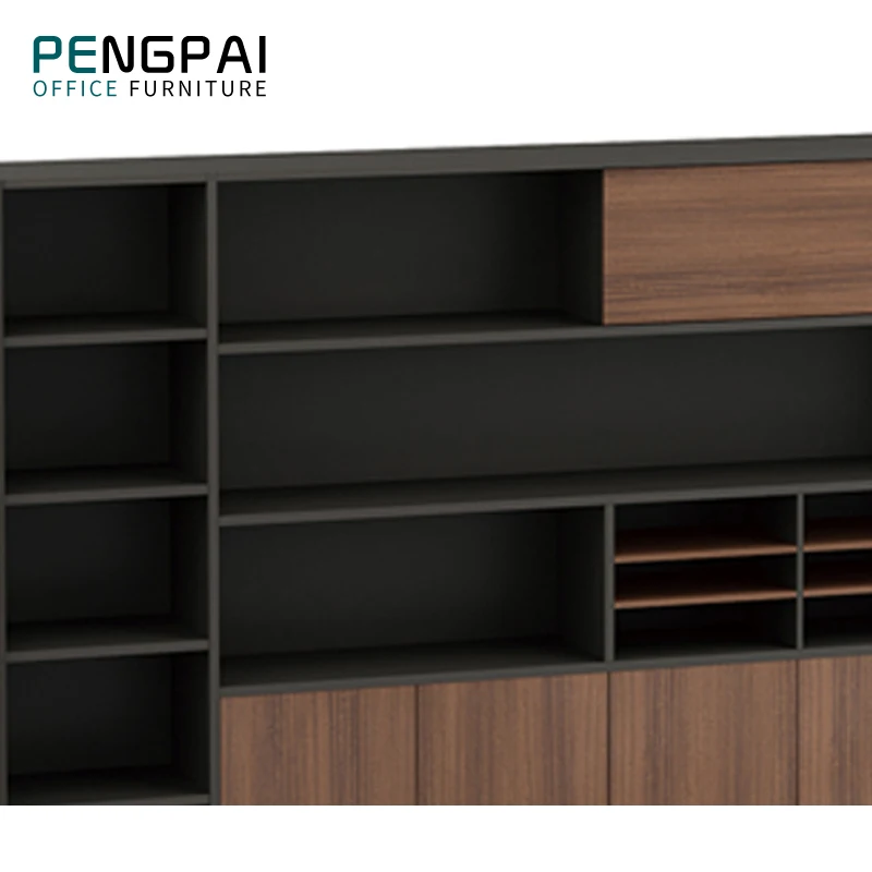 Современный Офисный настенный шкаф Pengpai, офисный деревянный шкаф для хранения документов, шкаф для документов