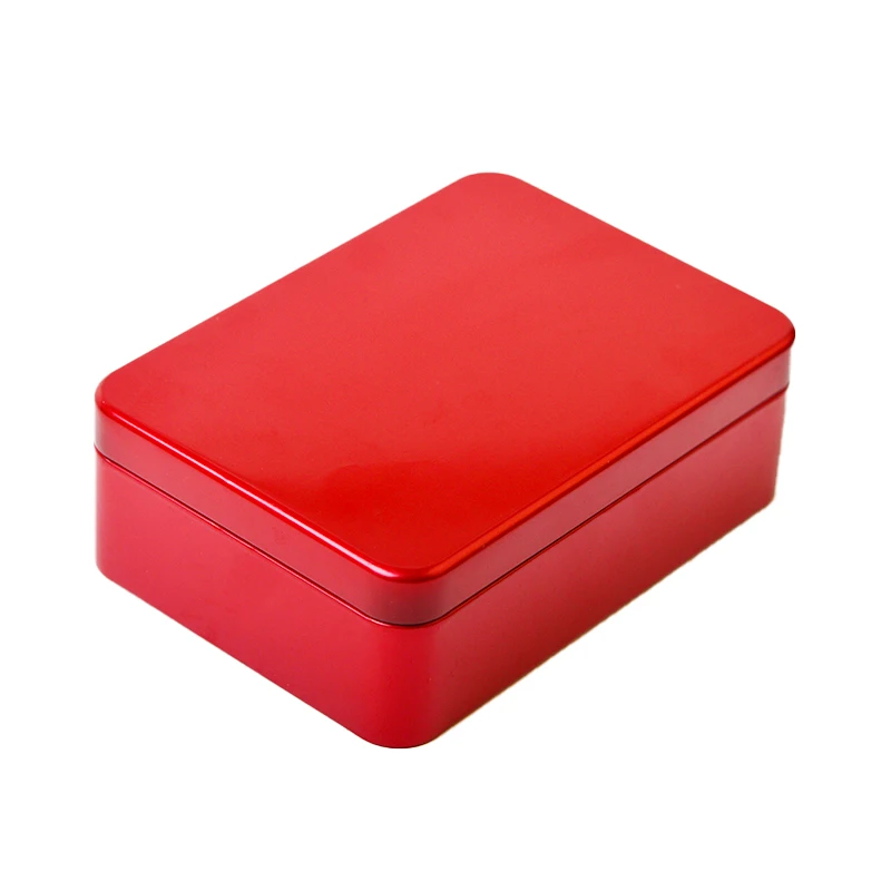 low moq red small tin box