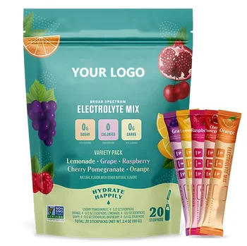 Vegan Electrolyte Drink Mix Hydration Electrolyte Packets- Keto & Sugar