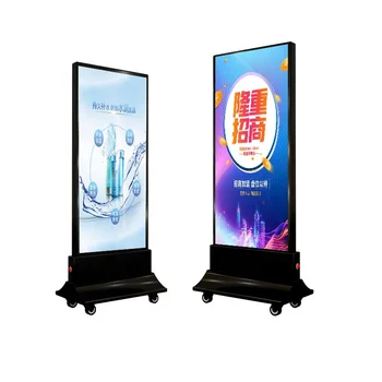 UV Soft Film Light Box Billboard Outdoor Double-sided Luminous LED Vertical Mobile Advertising Light Box