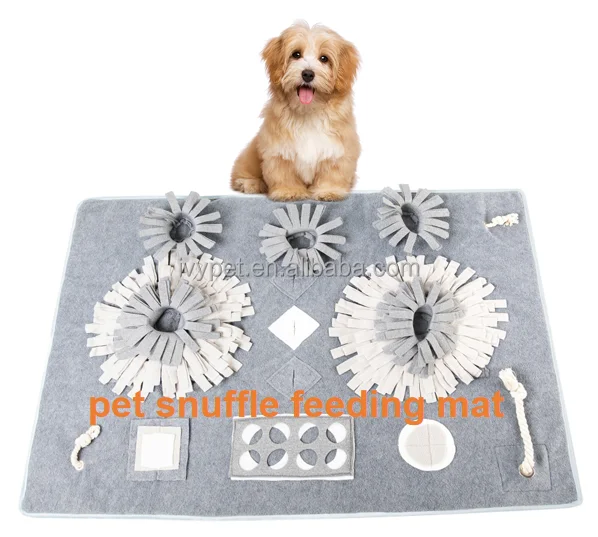 Pet Dog Snuffle Mat Colorful Nose Smell Training Sniffing Pad Dog Puzzle Toys Slow Feeding Mats Food Dispenser Carpet factory