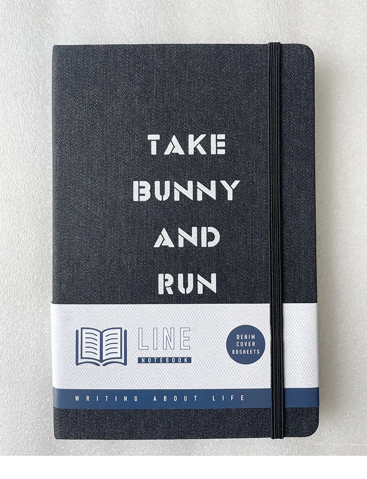 A4 A5 Customizable logo Printing Notebook Cloth Fabric Linen Denim Hardcover Journal Notebook