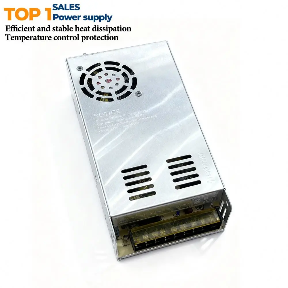 High-heat-dissipation Water-resistant 360W 12V 24V 30A Power Supply Universal AC-DC Converter 110V/220V for LED Strip Light