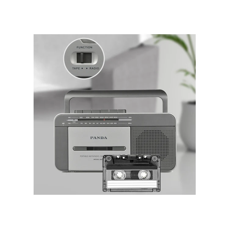 Vintage Stereo Cassette Player with FM Radio & LED Indicator