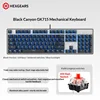 GK715 Black Blue Backlight Red Switch 104 Keys ABS