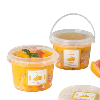 1000 ml Customized Tubs Drink Sauce Food Bucket with lid
