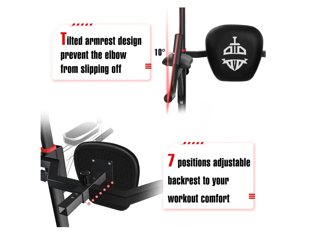 Силовая Башня Dip-станция, вытяжной стержень для домашнего тренажерного зала, оборудование для силовых тренировок, 400 фунтов.