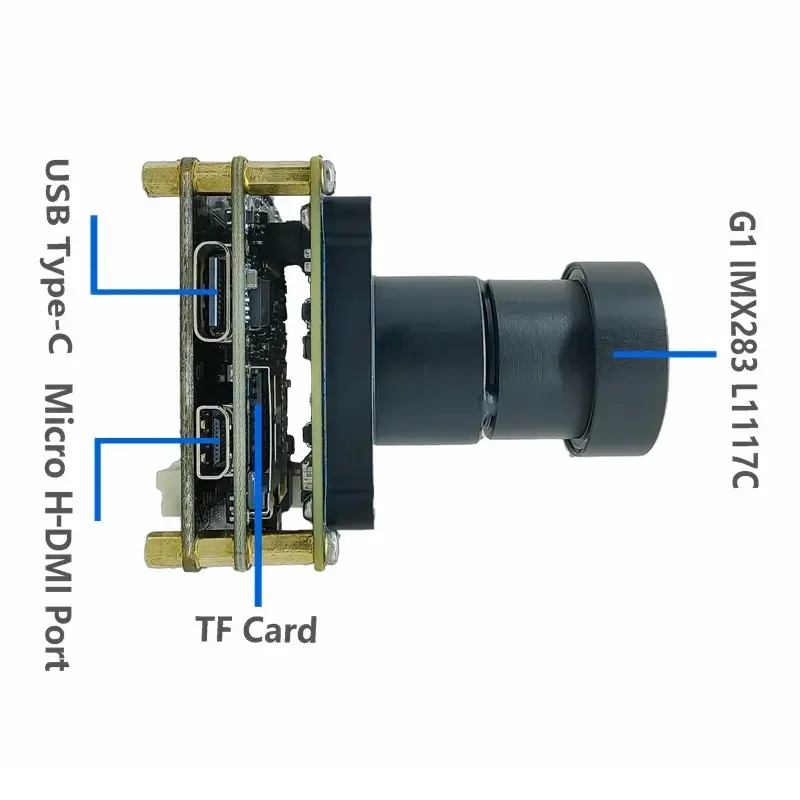Customized IMX283 Camera Module 1'' inch Sensor 4k 60fps UVC USB Camera Drive Free Module 20 Megapixel Machine Vision Camera
