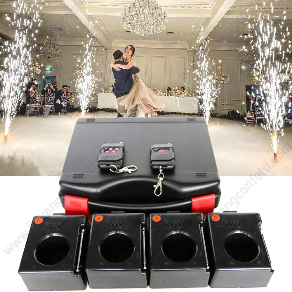 Indoor Effect Wireless Remote Control Fire Stage Fountain Fireworks Pyrotechnics Firing System Cold Pyro Machine for Wedding