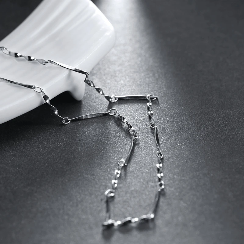 Collana In Argento Sterling Con Finitura In Rodio 1.5mm