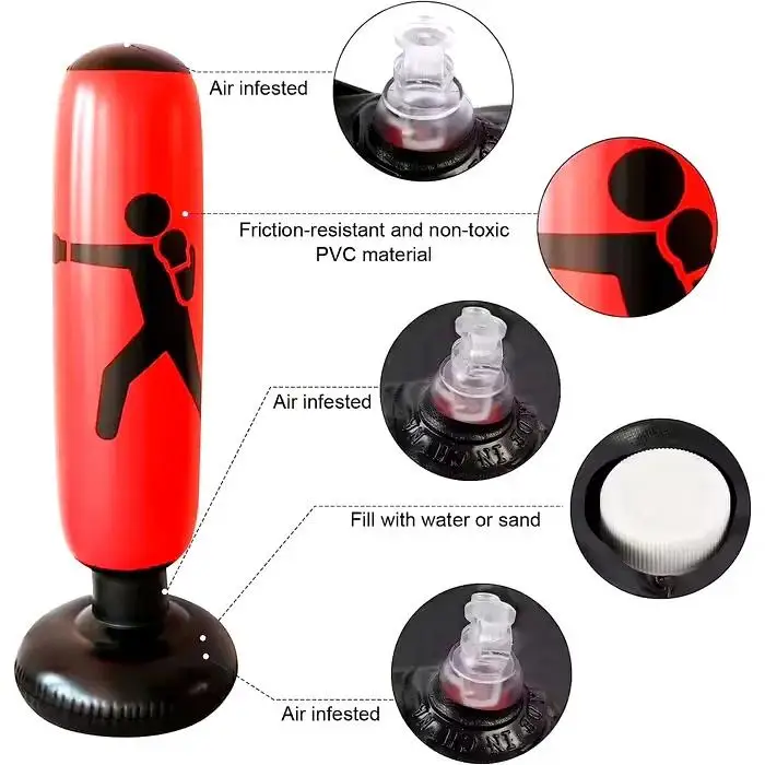 Custom Professional Sand Bags Standing Boxing Bag Inflatable Pedestal ...