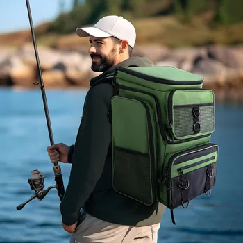 Jake Timm Buffalo Gear Waterproof Fish Backpack With Rod Holder