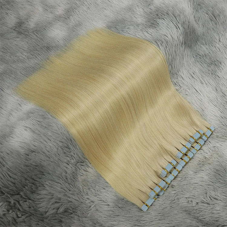 Wholesale Cuticle Aligned European Tape Ins Hair Natural Remy Blond