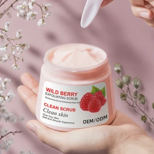 Customized 250g Wild Berry Body Scrub Fine Smooth Moisturizing Exfoliator Fruit Ingredients Whitening Dead Skin Removal Fresh