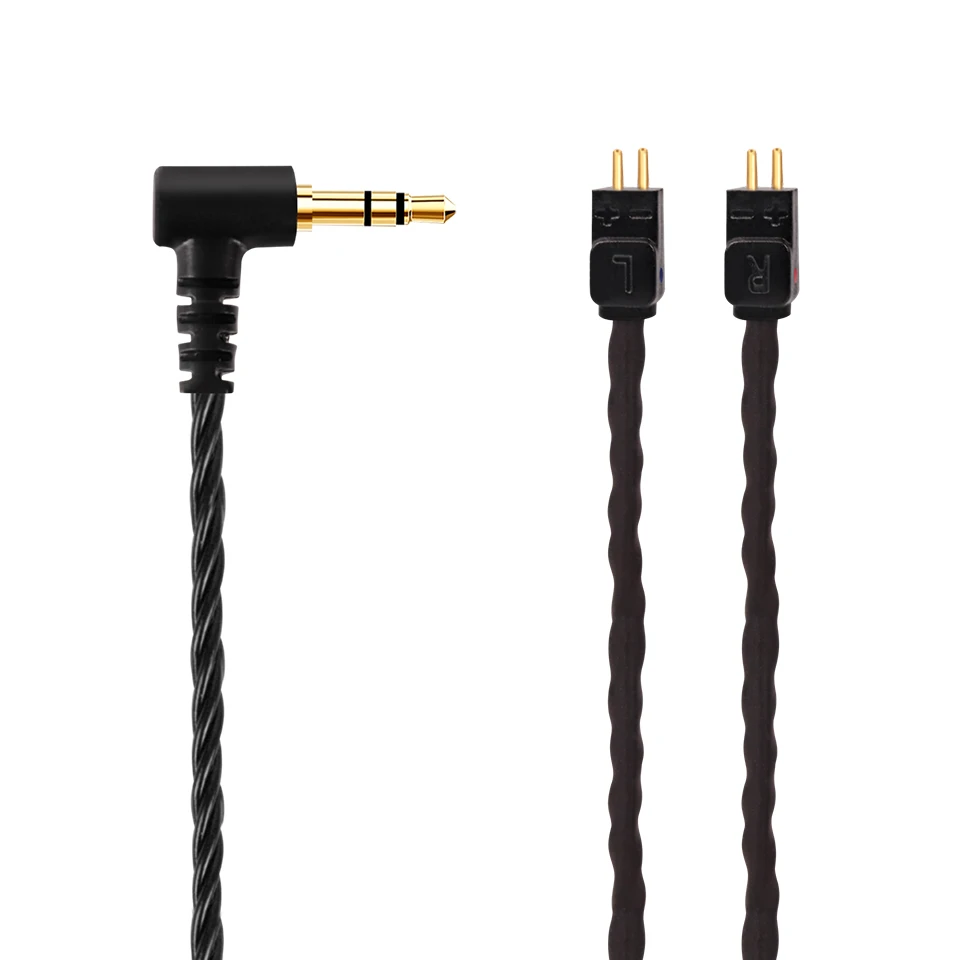 IEM Earphone Cable 2 Pin Memory Wired and Line Curved Two Types Earphone Cable