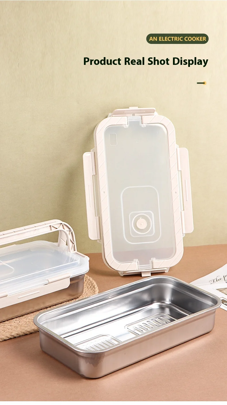 product modern portable stainless steel fresh keeping box square dumpling kitchenware sealed storage for food-7