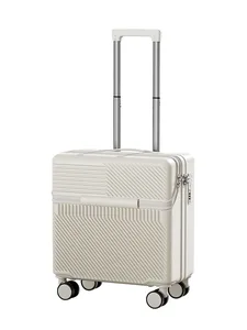 Half-open New 18-inch Carry-on Suitcase for Women Silent Universal Casters Travel Suitcase with a Handle Custom logo