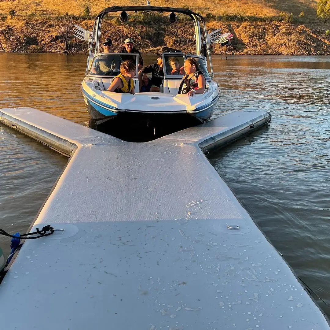 DWF Floating Jet Ski Platform Moto Boat Station  Inflatable Pontoon Dock Y for Yacht