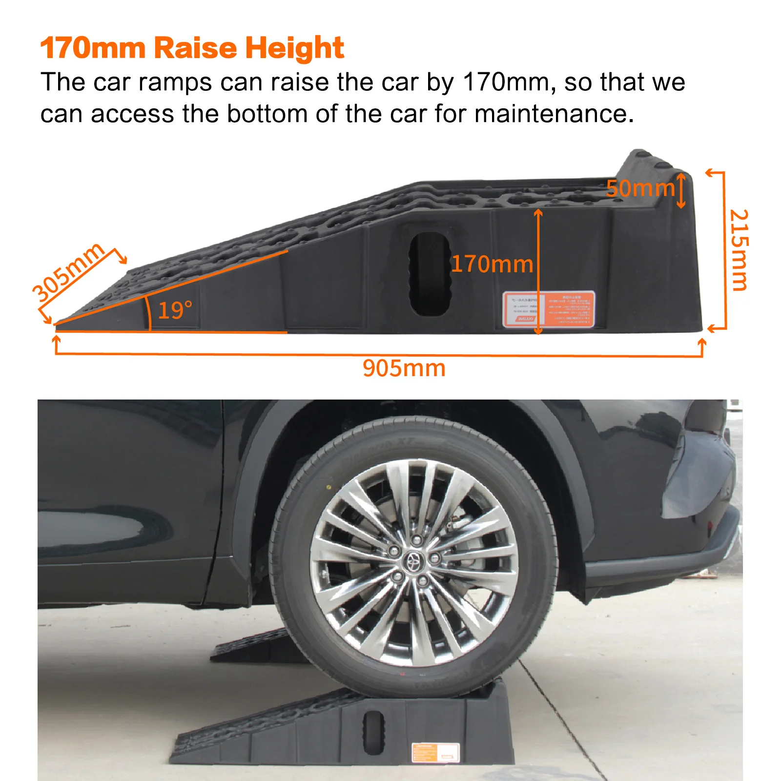 7Ton Vehicle Car Lifting Slope Plastic Car Service Ramp, Heavy Duty ...