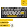 AK820 PRO - Nero Grigio Giallo - Switch Regalo - 3 Modalità - RGB - Fai da Te
