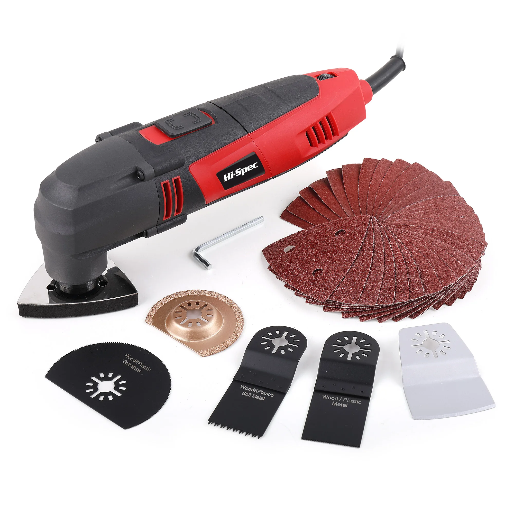 37pc 220w Power Corded Oscillating Multi Tool With Saw Blade And